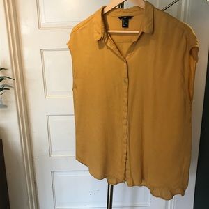 Mustard H&M Button-Up Tee
